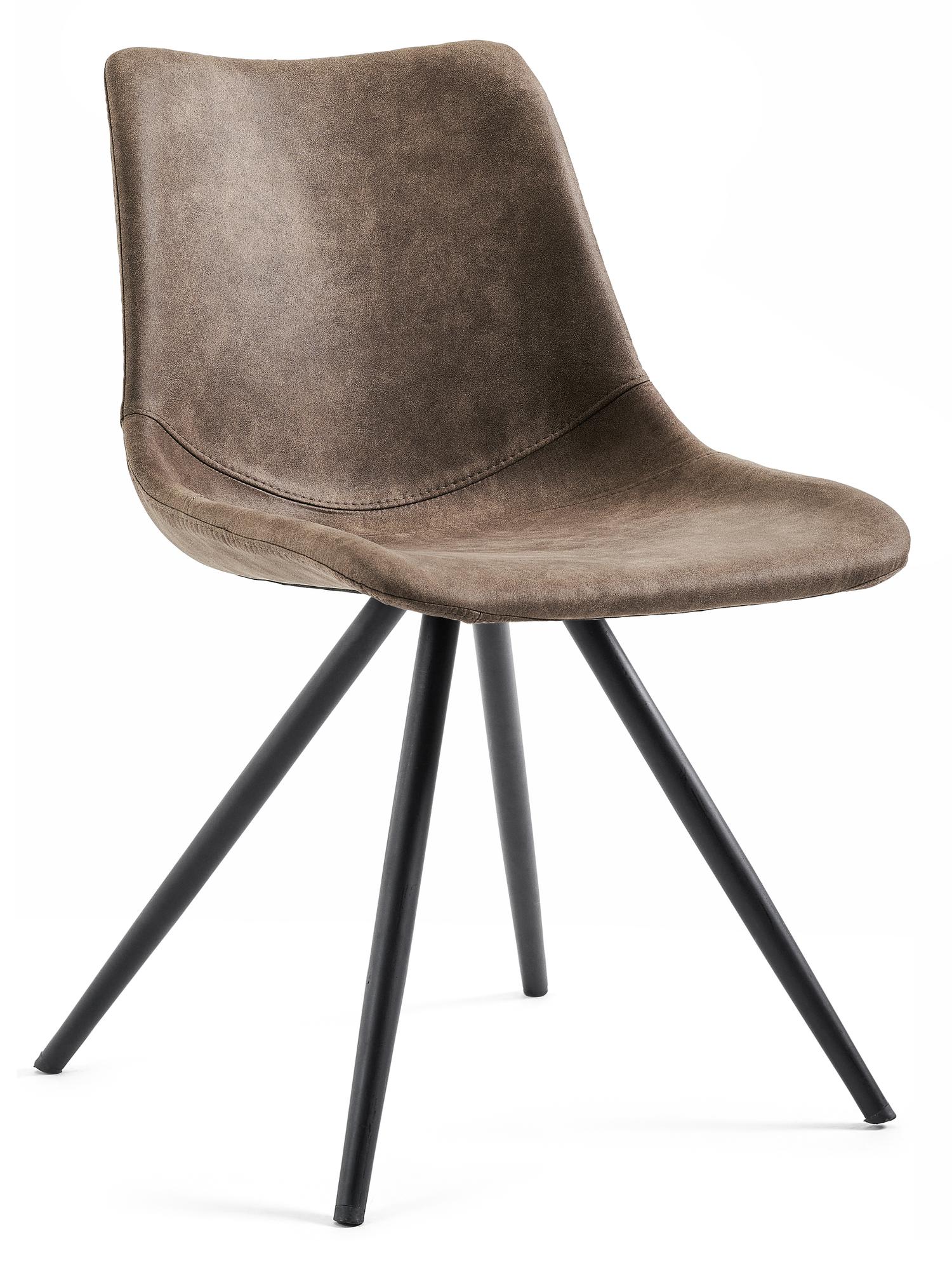 Ecco eetkamerstoel in Suede microvezel Stone